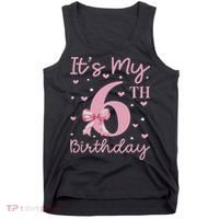 It's My 6th Birthday Girl Coquette Bow 6 Years Old Tank Top thumb 0
