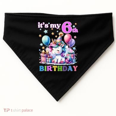 It's My 6th Birthday - 6th Birthday  USA-Made Doggie Bandana