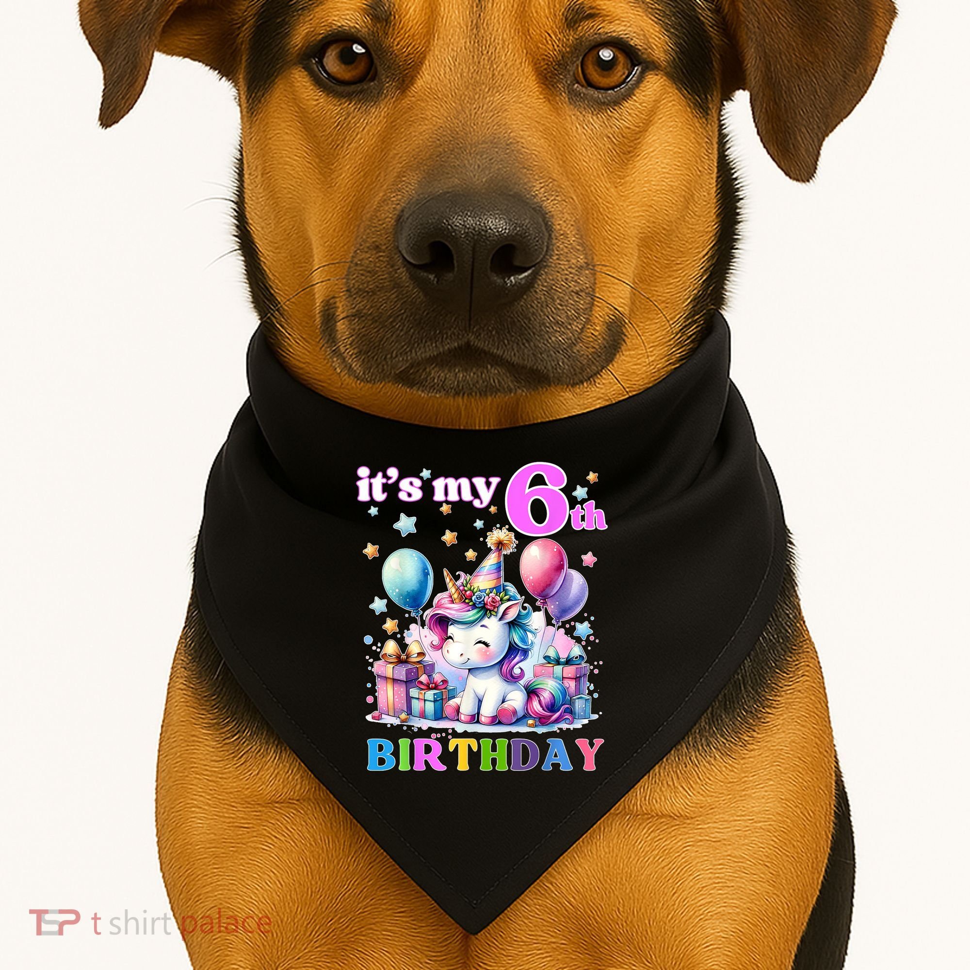It's My 6th Birthday - 6th Birthday  USA-Made Doggie Bandana