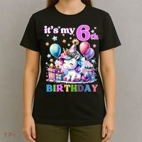 It's My 6th Birthday - 6th Birthday  T-Shirt thumb 4