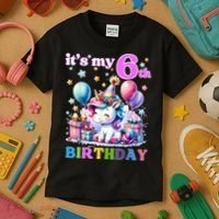 It's My 6th Birthday - 6th Birthday  Kids T-Shirt thumb 3