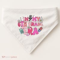 In My 6th Grade Era Back To School First Day Teacher USA-Made Doggie Bandana thumb 0
