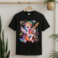 Its My 6th Birthday Punk Unicorn Rock Star 6 Years Old T-Shirt thumb 2