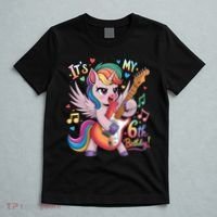 Its My 6th Birthday Punk Unicorn Rock Star 6 Years Old T-Shirt thumb 5