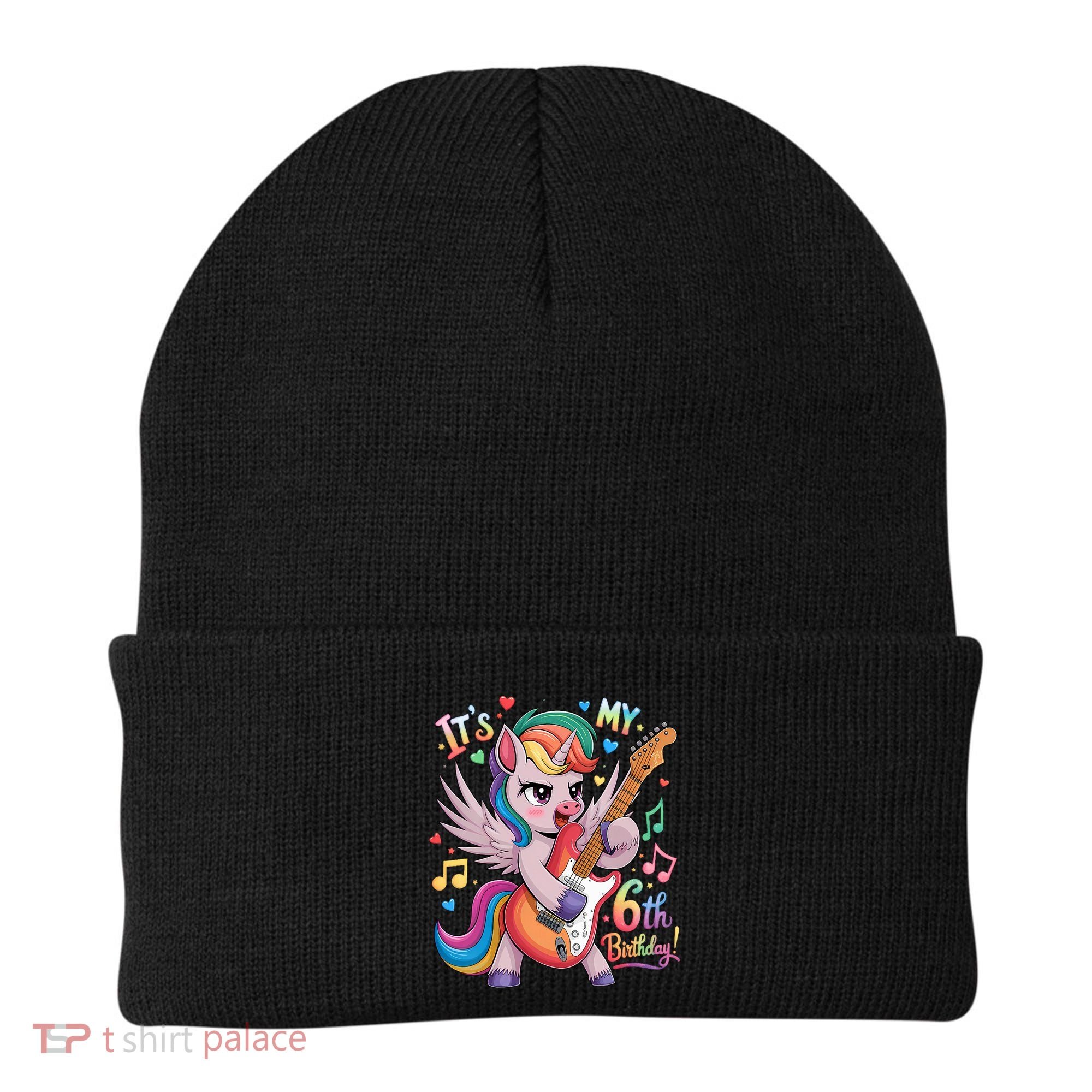 Its My 6th Birthday Punk Unicorn Rock Star 6 Years Old Beanie