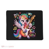 Its My 6th Birthday Punk Unicorn Rock Star 6 Years Old Mousepad thumb 0