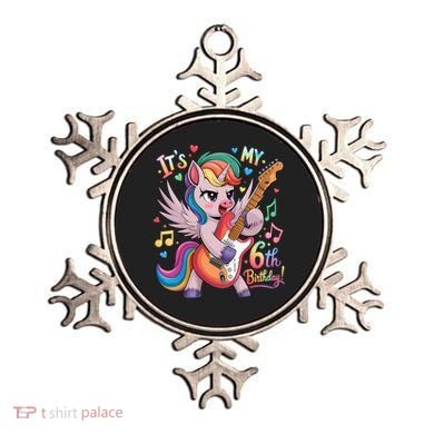 Its My 6th Birthday Punk Unicorn Rock Star 6 Years Old Ornament