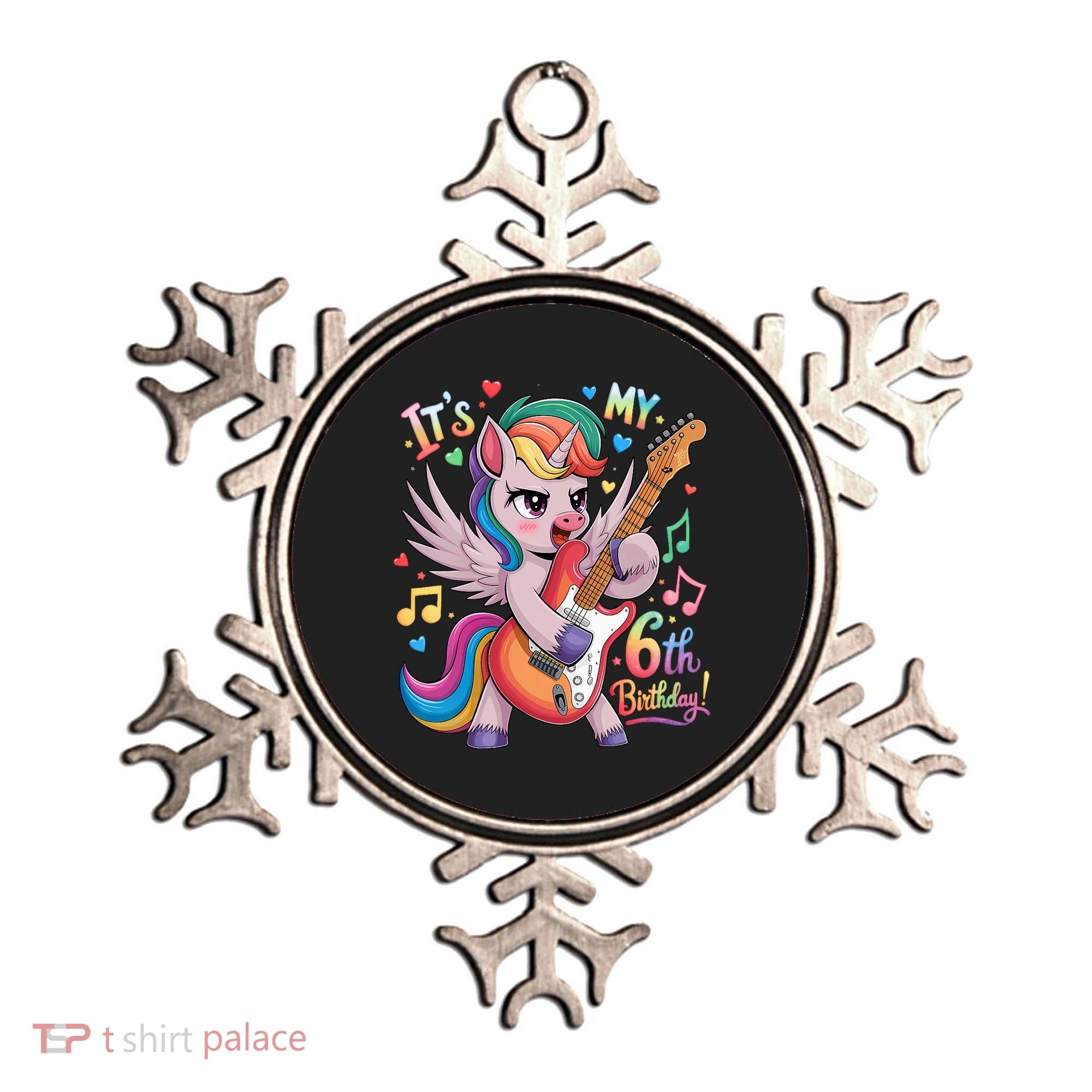 Its My 6th Birthday Punk Unicorn Rock Star 6 Years Old Ornament