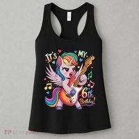 Its My 6th Birthday Punk Unicorn Rock Star 6 Years Old Women's Tank Top thumb 3