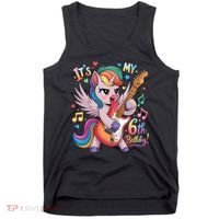 Its My 6th Birthday Punk Unicorn Rock Star 6 Years Old Tank Top thumb 0