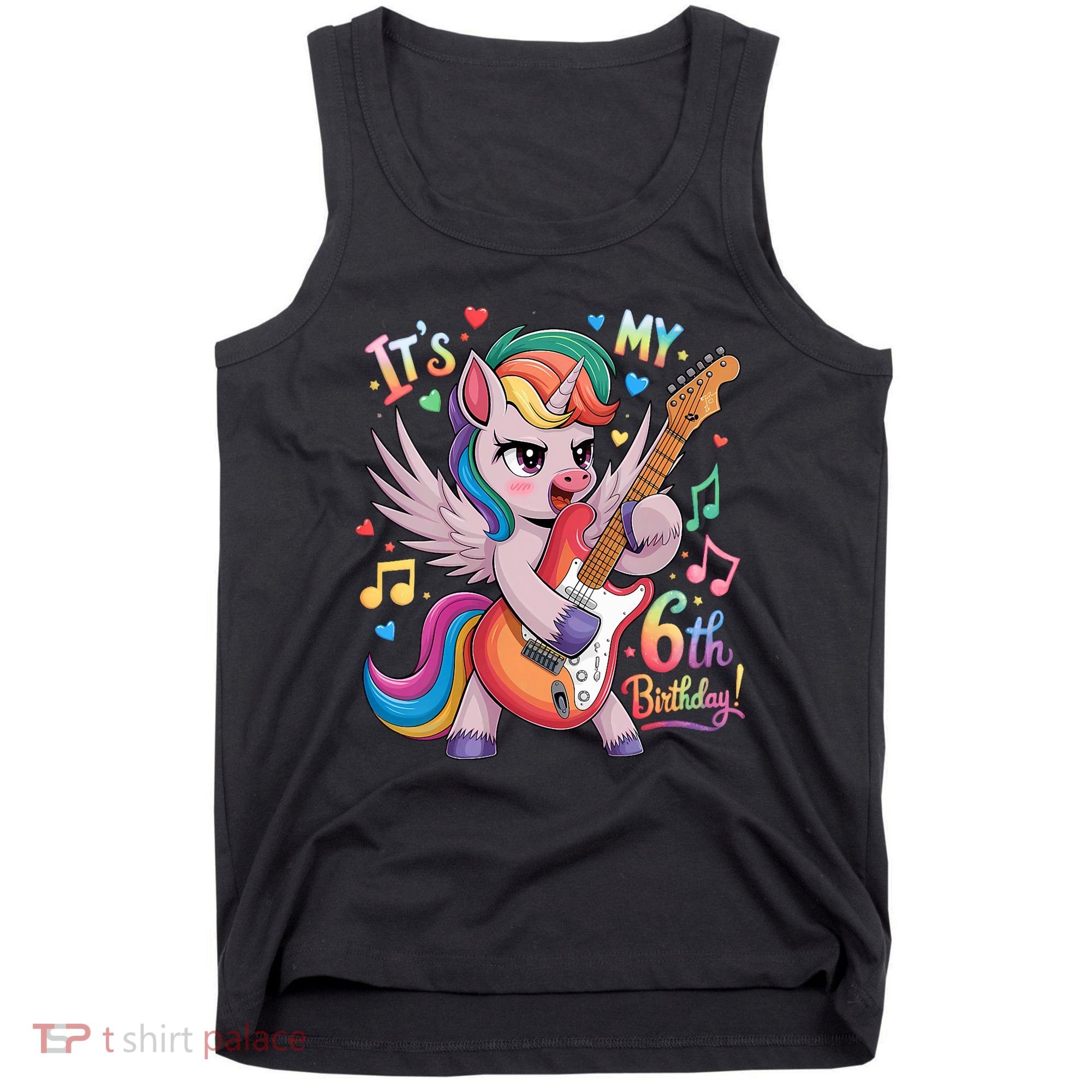 Its My 6th Birthday Punk Unicorn Rock Star 6 Years Old Tank Top