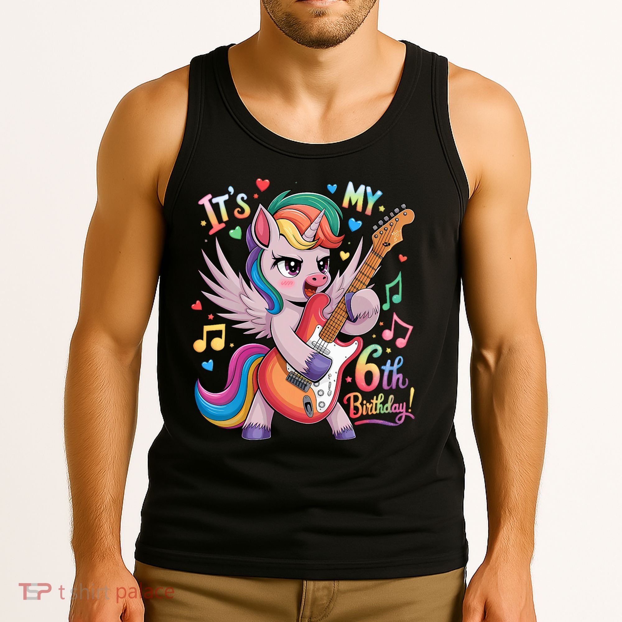 Its My 6th Birthday Punk Unicorn Rock Star 6 Years Old Tank Top