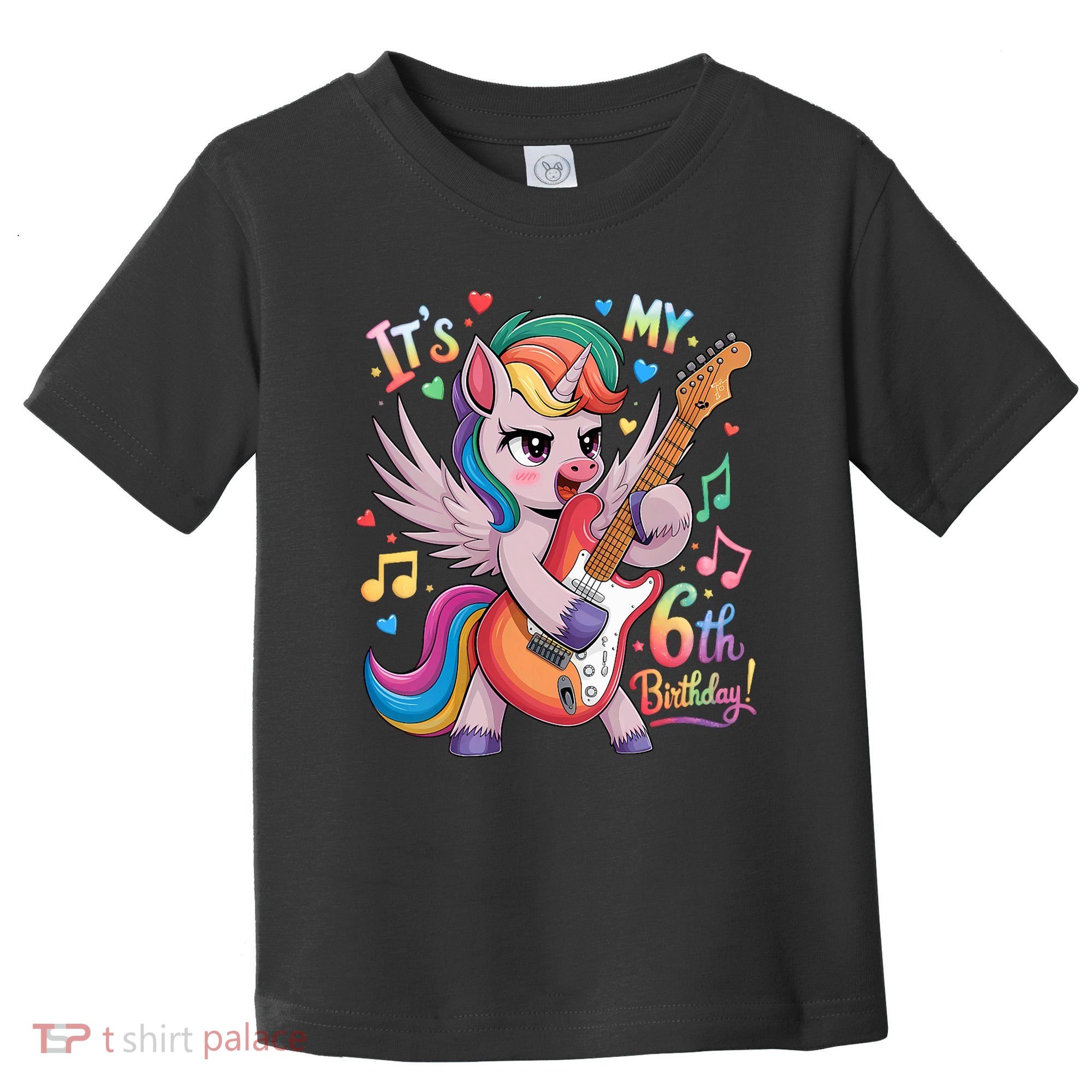 Its My 6th Birthday Punk Unicorn Rock Star 6 Years Old Toddler T-Shirt