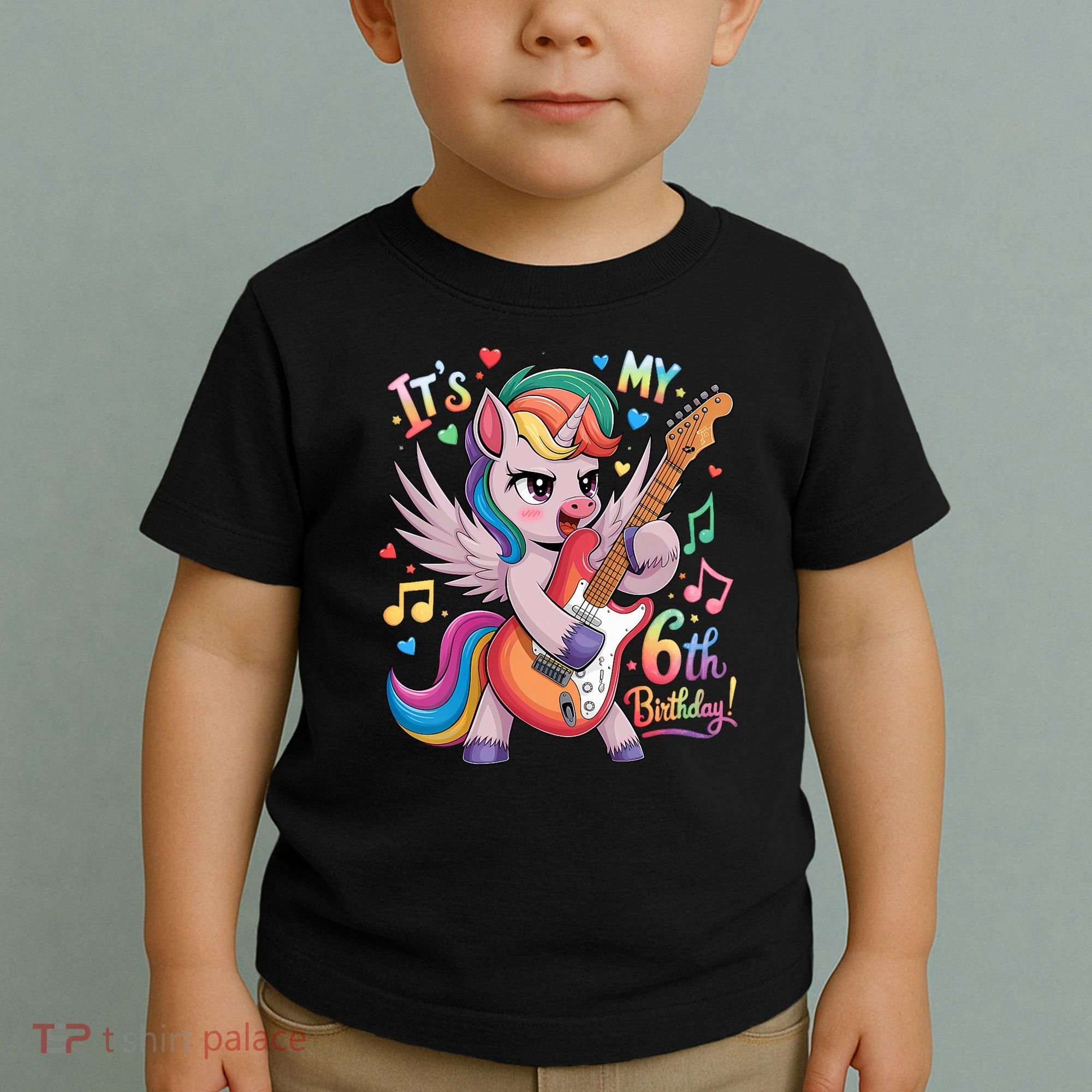 Its My 6th Birthday Punk Unicorn Rock Star 6 Years Old Toddler T-Shirt