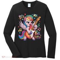 Its My 6th Birthday Punk Unicorn Rock Star 6 Years Old Women's Long Sleeve Shirt thumb 0