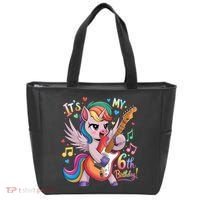Its My 6th Birthday Punk Unicorn Rock Star 6 Years Old Tote Bag thumb 0