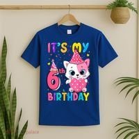 It's My 6th Birthday Girl Funny Cat Birthday 6 Year Old T-Shirt thumb 2