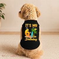 ItS My 6th Birthday Surfing Beach Theme 6 Year Old Doggie Tank thumb 2