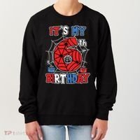Its My 6th Birthday Spider Theme Party 6 Year Old Boy Women's Sweatshirt thumb 0
