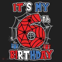 Its My 6th Birthday Spider Theme Party 6 Year Old Boy Women's Sweatshirt thumb 2