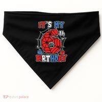Its My 6th Birthday Spider Theme Party 6 Year Old Boy USA-Made Doggie Bandana thumb 0