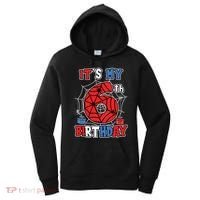 Its My 6th Birthday Spider Theme Party 6 Year Old Boy Women's Hoodie thumb 0