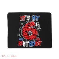 Its My 6th Birthday Spider Theme Party 6 Year Old Boy Mousepad thumb 0