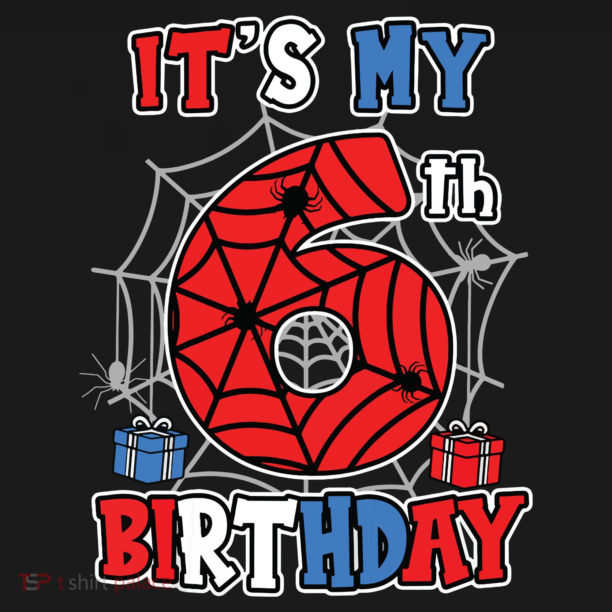Its My 6th Birthday Spider Theme Party 6 Year Old Boy Mousepad