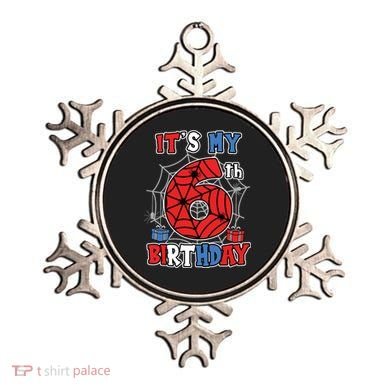 Its My 6th Birthday Spider Theme Party 6 Year Old Boy Ornament