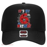 Its My 6th Birthday Spider Theme Party 6 Year Old Boy Hat thumb 0