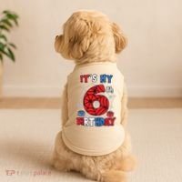 Its My 6th Birthday Spider Theme Party 6 Year Old Boy Doggie Tank thumb 2