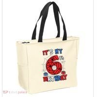 Its My 6th Birthday Spider Theme Party 6 Year Old Boy Tote Bag thumb 2