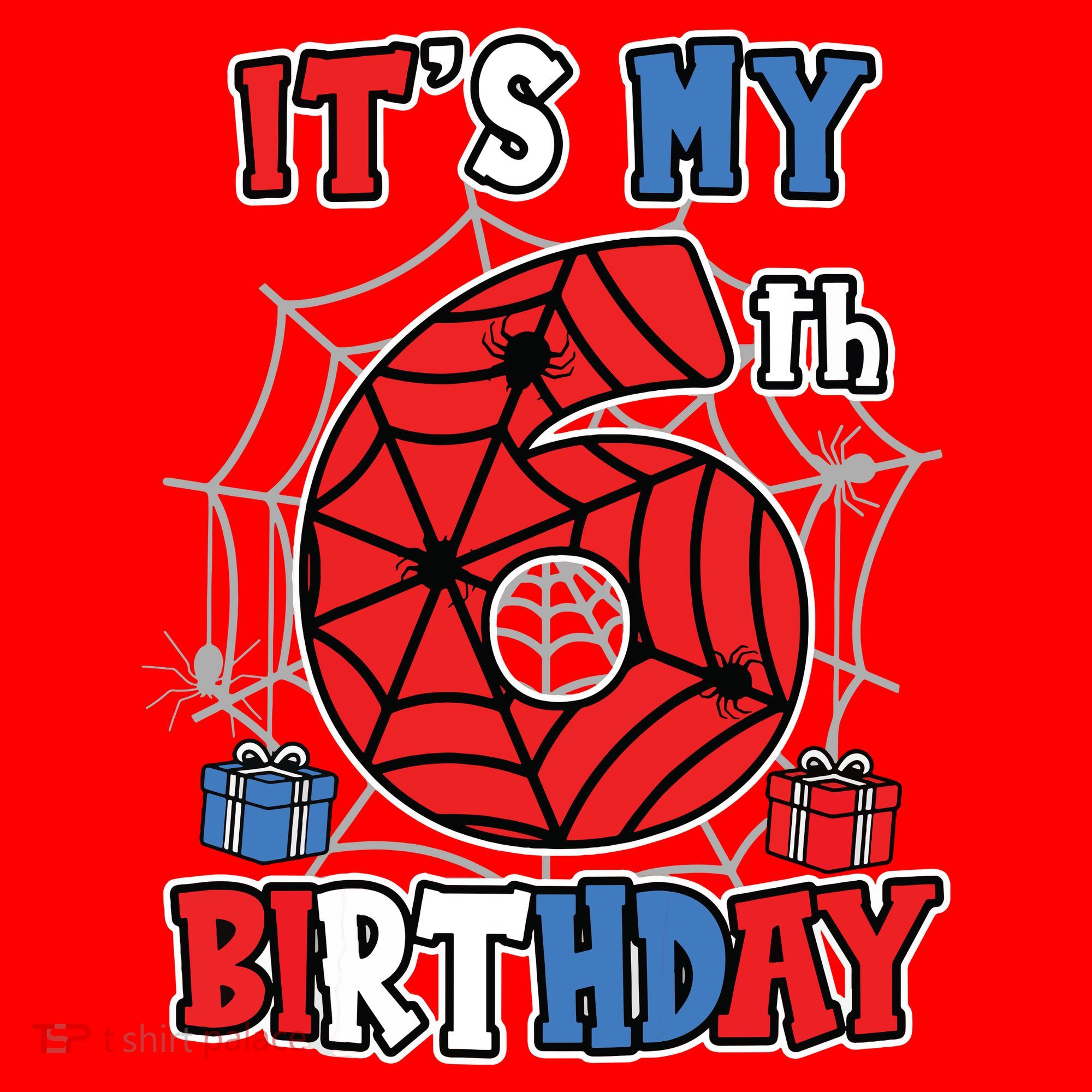 Its My 6th Birthday Spider Theme Party 6 Year Old Boy Santa Hat