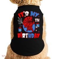 It'S My 6th Birthday Spider Theme Party Boy Birthday Present Doggie Tank thumb 0