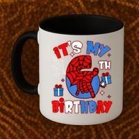It'S My 6th Birthday Spider Theme Party Boy Birthday Present Coffee Mug thumb 2