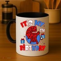 It'S My 6th Birthday Spider Theme Party Boy Birthday Present Coffee Mug thumb 4