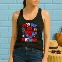 It'S My 6th Birthday Spider Theme Party Boy Birthday Present Women's Tank Top thumb 2
