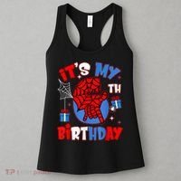 It'S My 6th Birthday Spider Theme Party Boy Birthday Present Women's Tank Top thumb 3