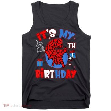 It'S My 6th Birthday Spider Theme Party Boy Birthday Present Tank Top