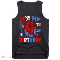 It'S My 6th Birthday Spider Theme Party Boy Birthday Present Tank Top thumb 0