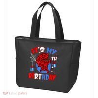 It'S My 6th Birthday Spider Theme Party Boy Birthday Present Tote Bag thumb 3