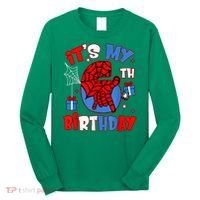 It'S My 6th Birthday Spider Theme Party Boy Birthday Present Long Sleeve Shirt thumb 0
