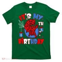 It'S My 6th Birthday Spider Theme Party Boy Birthday Present T-Shirt thumb 0