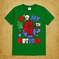 It'S My 6th Birthday Spider Theme Party Boy Birthday Present T-Shirt thumb 5