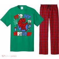 It'S My 6th Birthday Spider Theme Party Boy Birthday Present Pajama Set thumb 0