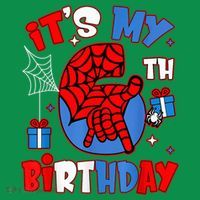 It'S My 6th Birthday Spider Theme Party Boy Birthday Present Mousepad thumb 1