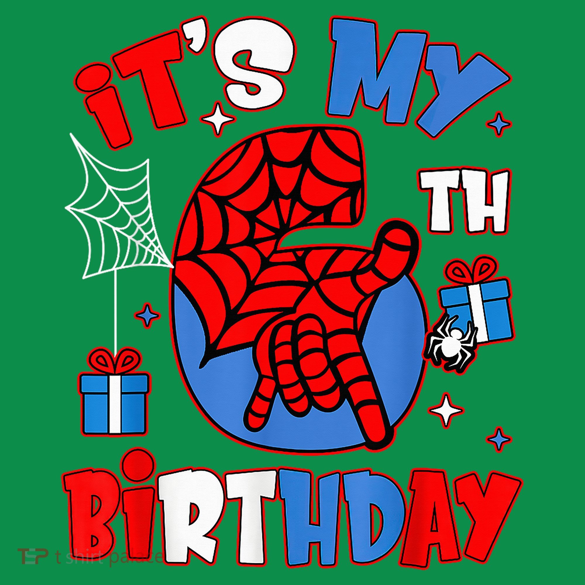 It'S My 6th Birthday Spider Theme Party Boy Birthday Present Ornament