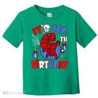 It'S My 6th Birthday Spider Theme Party Boy Birthday Present Toddler T-Shirt thumb 0
