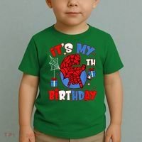 It'S My 6th Birthday Spider Theme Party Boy Birthday Present Toddler T-Shirt thumb 2
