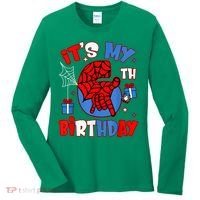 It'S My 6th Birthday Spider Theme Party Boy Birthday Present Women's Long Sleeve Shirt thumb 0